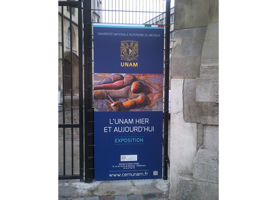 Création graphique et impressions pour l’inauguration de l’UNAM à Paris