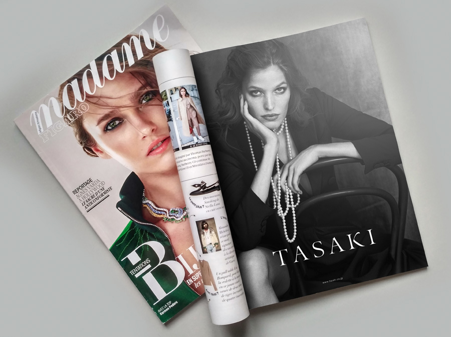 Production de la campagne presse internationale Tasaki