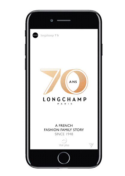 Création de stories pour les 70 ans de Longchamp
